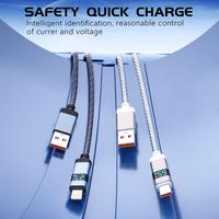 Câble USB vers Type-C tressé de haute qualité 3A à charge rapide de 1 m pour téléphone et appareil photo