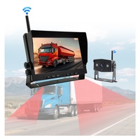 Sistema de Cámara de Visión Trasera Inalámbrica 1080P para Autobús, Camión, Coche, con Monitor IPS de 10 Pulgadas, Kit de Grabación DVR