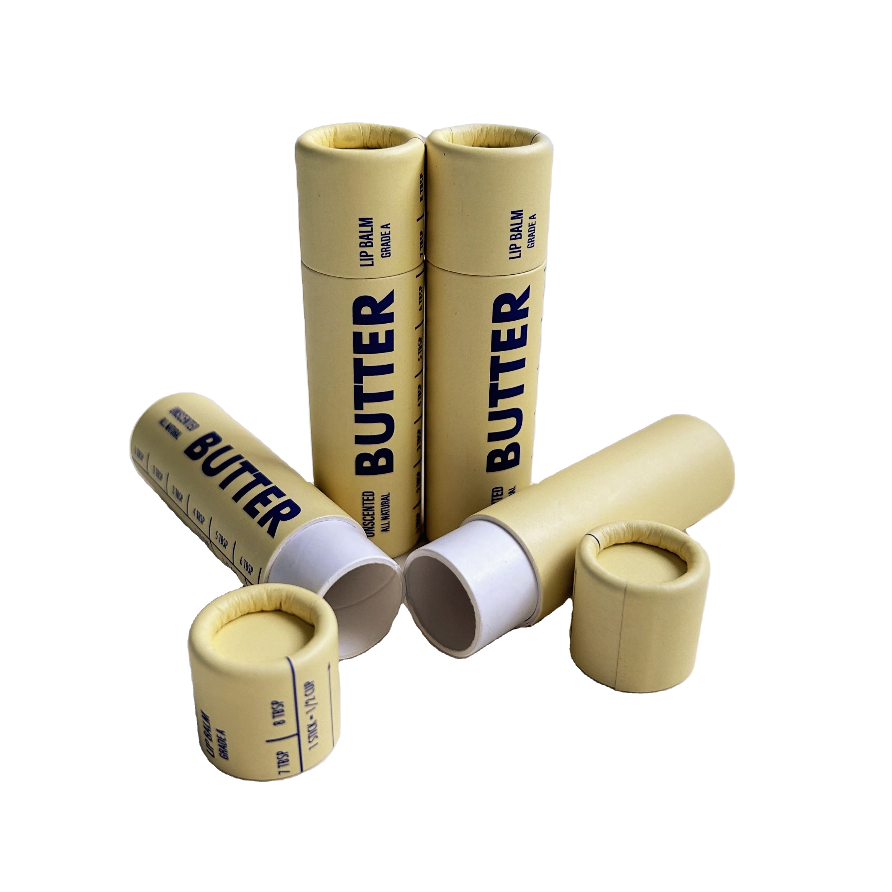 Paper Tube for Butter Food Paper Packaging for Sale Wax Lined Cardboard Tube Craft Paper Tube