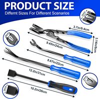 Kit de 17 outils de démontage de garnitures automobiles avec crochets et pics, pince à clips, grattoir de joint et outil de ramassage magnétique télescopique