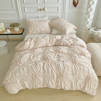 Livraison Rapide - Housse de Couette Texturée à Motifs Floraux, en Polyester Brossé Certifié OEKO-TEX, Résistante à l'Abrasion, Aspect Artisanal