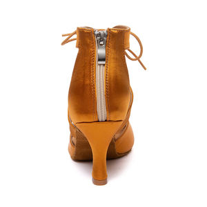 Nuevos zapatos de baile latino para mujer, satén, cordones para interiores, práctica de Salsa, rendimiento, salón de baile, Jazz, Tango, botas de baile, <span class=keywords><strong>Bachata</strong></span> moderna - Product Image 6