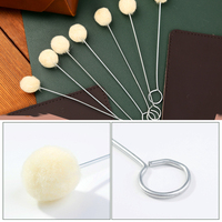 Outils de daubes de laine de teinture de cuir à la main de haute qualité 25 pièces brosse à boule de laine