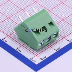 XY103-5.0-3P Screw Terminal Block Through hole Component (THT),P=5mm Connector 1x3P 5mm Green Through Hole - Product Image 1