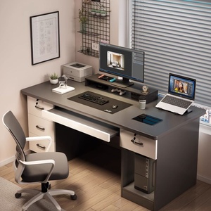 Muebles DE OFICINA DE MADERA Escritorio de computadora con cajones Escritorio moderno simple Puede ser mesa de computadora de tamaño personalizable - Product Image 2