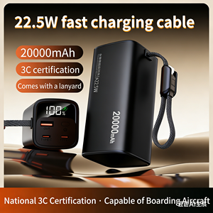<span class=keywords><strong>แบตเตอรี่</strong></span>สำรองพกพาความจุสูง 20000mAh ชาร์จเร็ว พร้อมหน้าจอ LED แสดงผล <span class=keywords><strong>แบตเตอรี่</strong></span>ลิเธียมโพลิเมอร์ <span class=keywords><strong>สาย</strong></span>ชาร์จ Type-C ในตัว - Product Image 4