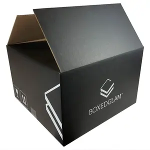 사용자 정의 무거운 의무 하드 5 레이어 더블 벽 골판지 전송 RSC 배송 판지 상자 블랙 로고