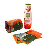 Étiquette thermorétractable pour bouteilles de jus, de tequila, de vin, de boissons, de verre, de pots en plastique, de canettes - Matériau PVC/PET imperméable
