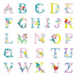 Nuevo Parche Termoadhesivo/de Pegatina con Diseño Elegante de Flores y Letras para Decoración de Ropa, Bolsos y Sombreros - Product Image 1