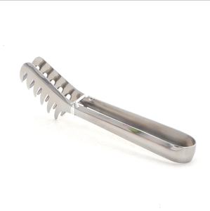 Pinzas para Comida de Buffet DFT07-3, Pinzas para Espaguetis de Acero Inoxidable con 6 Dientes Ranurados - Product Image 1