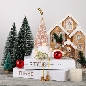 Decoraciones Navideñas, Gorro de Peluche con Lentejuelas, Muñeco de Rudolph con Luz, Gnomo Nórdico, <span class=keywords><strong>Hombre</strong></span> del Bosque, Figura de Dibujos Animados de Plástico - Product Image 3
