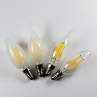 Ampoules LED à filament Edison rétro vintage C35 à queue 120V 220V E12 E14 2W 4W 6W, ampoules LED bougie pour éclairage de lustre
