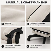 Chaise de bureau pivotante de luxe au design européen, ergonomique, inclinable, réglable en hauteur, avec dossier haut et tissu respirant