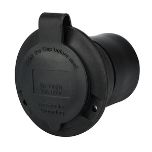 15Amp đen nhựa tường Ổ cắm ổ cắm điện NEMA 5-15r <span class=keywords><strong>receptacle</strong></span> 125 Volt 2 cực 3 Dây thời tiết chống bụi đánh giá cao - Product Image 5