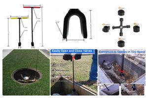 17 "المياه متر تحول صمام مفتاح قفاز لراحة قبضة اليد المحملة مقبض السباكة أداة - Product Image 3