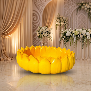 <b>Wedding</b> Lotus Bowl Fiberglass Modern Durable Decoration for Haldi Ceremony Indian <b>Wedding</b> Event Decoration Supply - Product Image 5