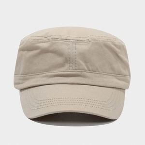 New Korean Solid Color Cotton <b>Flat</b> Top Baseball <b>Cap</b> <b>Men</b> Women Outdoor Casual Sports Camp Hat for <b>Men</b> - Product Image 3
