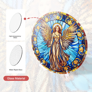 Attrape-soleil en verre émaillé Art Déco de 13 pouces, décoration murale en verre épais, pour Noël, mariage, thème chrétien - Product Image 6