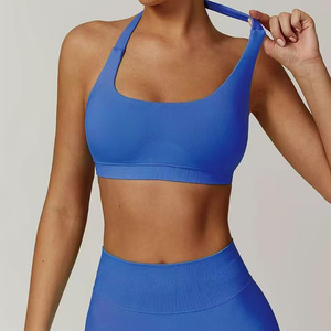 Ensemble de vêtements de <span class=keywords><strong>sport</strong></span> pour femmes, <span class=keywords><strong>soutien</strong></span>-<span class=keywords><strong>gorge</strong></span> de <span class=keywords><strong>sport</strong></span> actif croisé sexy, haut de yoga, style sans couture, vêtements de <span class=keywords><strong>sport</strong></span> de fitness - Product Image 5