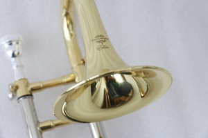<span class=keywords><strong>Trombone</strong></span> <span class=keywords><strong>Piccolo</strong></span> de Haute Qualité à Coulisse Intégrale, Corps en Laiton Laqué Or, Instrument de Musique Premium en Cupronickel - Product Image 6