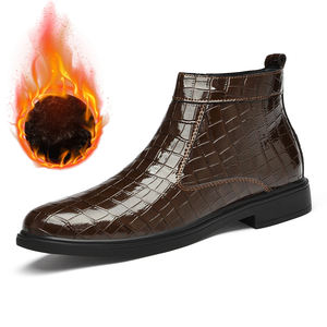 <span class=keywords><strong>Botas</strong></span> Chelsea de Cuero de Marca, <span class=keywords><strong>Botas</strong></span> Formales <span class=keywords><strong>Italianas</strong></span> de Diseñador, <span class=keywords><strong>Botas</strong></span> de Tobillo Casuales de Negocios para Hombre, Zapatos Formales para Hombre - Product Image 2