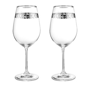 Lex Czech Lead-Free Crystal Wine Glasses 501-600ml Embossed Stemmed Red Wine Glass Set For Wedding - Product Image 1