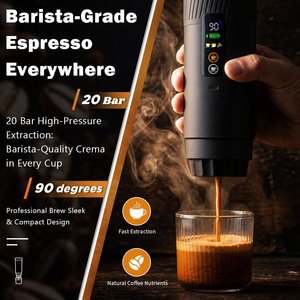 Cafetera Portátil 2026, 20 Bares, 3 en 1, Autocalentable, con Batería, Pantalla Digital, Máquina de Espresso para Viajes y Camping - Product Image 3