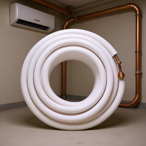 Kit de conduites pour mini-split 50 pieds, tubes en cuivre 1/4 et 3/8, isolation triple couche, pour pompe à chaleur réfrigérante, systèmes CVC domestiques - Product Image 2