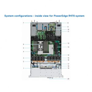 Serveur Rack 1U R470 en Promotion : 8SFF, Xeon 6756E, 64 Go DDR5, SSD SAS/SATA/NVMe 1,92 To, 2*800W Platinum pour Serveur - Product Image 6