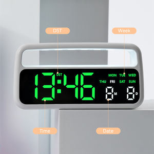 Horloge numérique de table 3D électronique à commande LED, série chambre d'hôtel portable, avec alarme et lumière d'ambiance, fabriquée <span class=keywords><strong>en</strong></span> Chine - Product Image 4