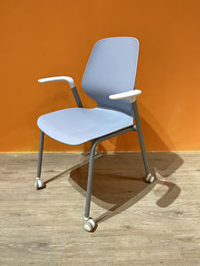 सरल स्टाफ कार्यालय चेयर प्लास्टिक बैकरेस्ट धनुष के आकार की कुर्सी चल रहे सार्वभौमिक व्हील ऑफिस चेयर - Product Image 6