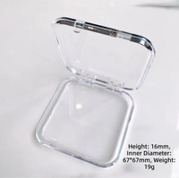 Haut de gamme clair acrylique carré presse sur ongles boîte d'emballage vide couvercle rabattable cadeau ongles conseils conception artificielle montrer boîte d'affichage