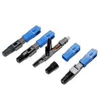 Connecteurs rapides SC-UPC, raccords à froid, perte inférieure à 0,3 dB, assemblage sur site de câbles de branchement FTTH pour réseaux de télécommunications