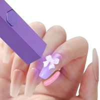 Lampe à ongles portable mini format stylo 230mAh, lampe UV pour séchage rapide du vernis gel avec support magnétique