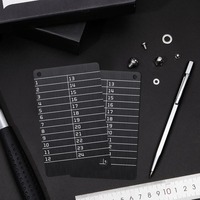 Carte de notes réutilisable en métal, carte de notes effaçable en acier inoxydable avec stylet