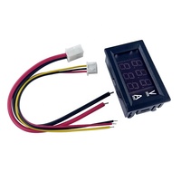 Voltmeter Digital Mini, pengukur arus tegangan Digital DC 0-100V 1A 10A 50A 100A Amp Volt + Shunt