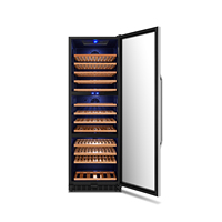 Vantico 450L 149 bouteilles, refroidisseur à vin triple zone, réfrigérateur à vin encastrable commercial avec contrôle numérique de la température
