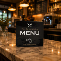 Autocollant NFC en acrylique adhésif étanche de 10 cm, carte NFC programmable, étiquette NFC pour menu de restaurant, personnalisable OEM ODM