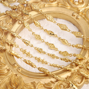 Cadena Decorativa de Acero Inoxidable con Patrón de Espinas de Diamante, Estilo Gótico, Metal Pesado, para Manualidades, 2.5M por Rollo - Product Image 3