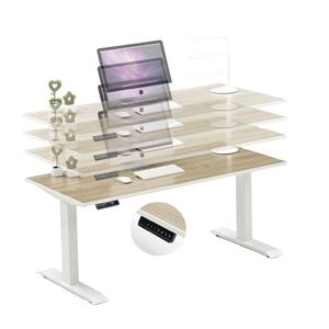 Meja pengangkat elektrik kantor desain Modern, Meja pengangkat dengan fitur yang dapat diperpanjang dan Panel kayu - Product Image 1