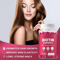 OLLI OEM/ODM Gummies pour la croissance des cheveux, des ongles et de la peau, saveur fraise, collagène, vitamine, biotine, étiquette privée personnalisable, gummies à la biotine