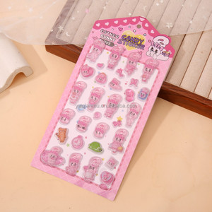 Venta al por mayor: 4 estilos de pegatinas 3D de gelatina de <span class=keywords><strong>Moomin</strong></span> y Conejito, calcomanías de cristal bonitas con diseño de caramelo para álbumes de recortes, diarios, fundas de teléfono y material de papelería a granel. - Product Image 5