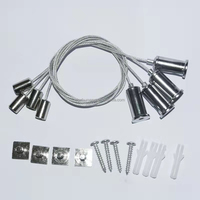 Kit de suspension personnalisable pour lustre à bande LED de bureau en acier inoxydable 304/316, conforme aux normes AISI, avec câble de sécurité
