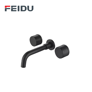 Robinet de salle de bain mural FEIDU moderne, en laiton, à deux leviers, trois trous, avec noyau en céramique, poli, pour <span class=keywords><strong>eau</strong></span> chaude et froide, en promotion - Product Image 1