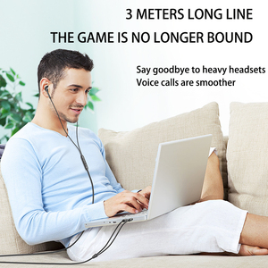 Điện Thoại Cầm Tay Hai Đầu Cắm Tai Nghe Chơi Game Có Dây 3.5Mm Tai Nghe Có Dây Tai Nghe Chơi Game Có Micrô Cho Máy Tính Điện Thoại Di Động - Product Image 3