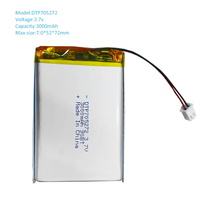 Batterie au lithium polymère 3,7 V personnalisée, modèle 705272, 3000 mAh, pour caméra embarquée – Meilleure vente usine