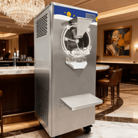 Máquina de Helado Duro Comercial Automática de Acero Inoxidable de 56L/H y 2200W para Tiendas de Postres, Tiendas de Té con Leche, Bares de Snacks y Restaurantes