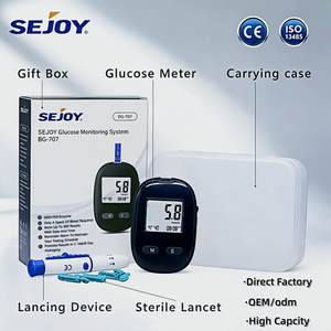 Monitor <span class=keywords><strong>de</strong></span> Glucosa en Sangre Sejoy, Glucómetro <span class=keywords><strong>de</strong></span> <span class=keywords><strong>Dedo</strong></span> Odm, Kit <span class=keywords><strong>de</strong></span> Prueba <span class=keywords><strong>de</strong></span> Diabetes - Product Image 2