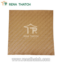 Decoración de techo con clasificación de fuego Alfombra de tejido de ratán artificial Hoja de paja Hoja de correas de ratán de plástico sintético