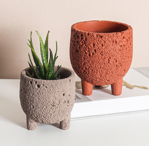 Fioriera Creativa in <span class=keywords><strong>Cemento</strong></span> con Piedini <span class=keywords><strong>Vaso</strong></span> Colorato per Piante Grasse <span class=keywords><strong>Vaso</strong></span> in <span class=keywords><strong>Cemento</strong></span> con Piedini per Arredamento Casa - Product Image 1